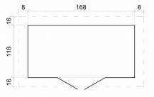 Obrázek k výrobku 49361 - Domek na nářadí EKO-LINE H312 130x180 cm tl. 19 mm