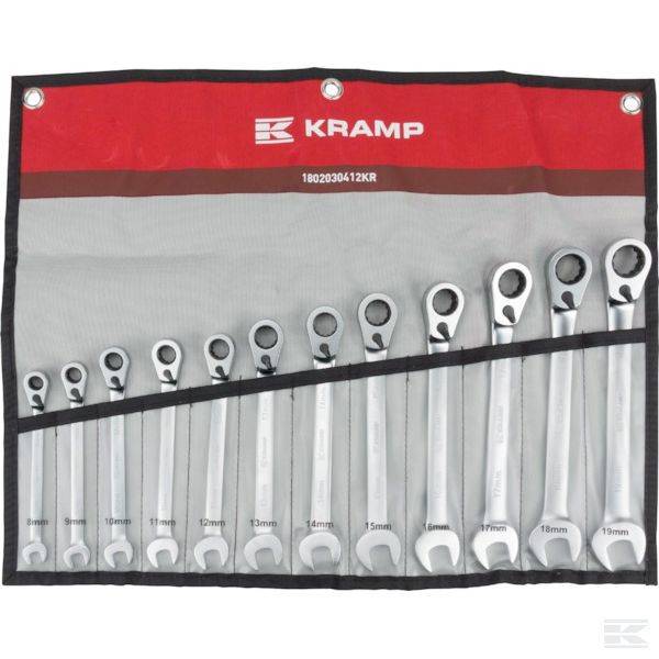 Obrázek k výrobku 55471 - 12dílná sada očkoplochých ráčnových klíčů