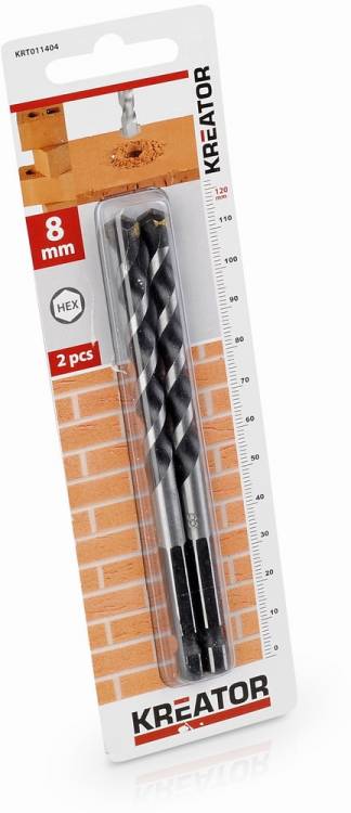 Obrázek k výrobku 14788 - 2 ks HEX Vrtáků do kamene a zdiva 8.0 x 120 mm