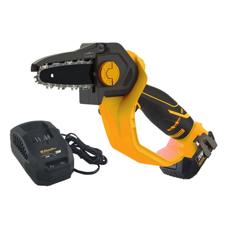 Obrázek k výrobku 80722 - Aku ruční řetězová pila Riwall PRO RAHS 1820i SET 20 V + 2Ah baterie + nabíječka