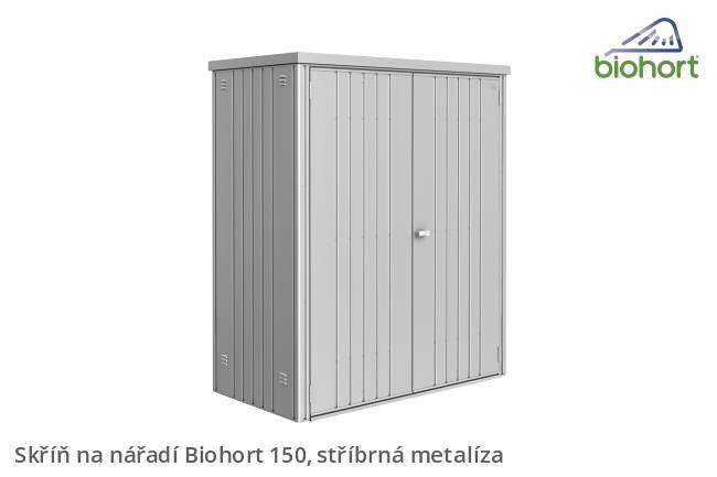Obrázek k výrobku 38439 - Biohort Skříň na nářadí 150, stříbrná metalíza .