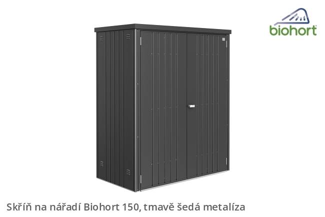 Obrázek k výrobku 38441 - Biohort Skříň na nářadí 150, tmavě šedá metalíza .