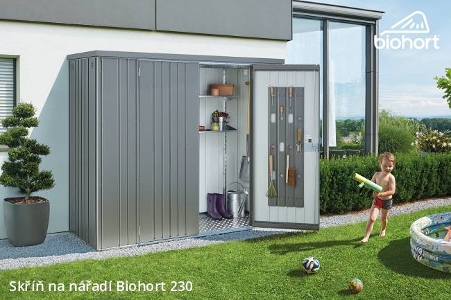 Obrázek k výrobku 38444 - Biohort Skříň na nářadí 230, šedý křemen metalíza .