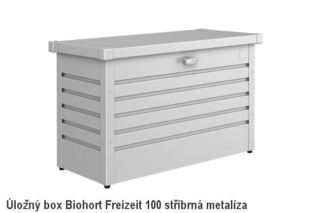 Obrázek k výrobku 38575 - Biohort Úložný box FreizeitBox 100, stříbrná metalíza .