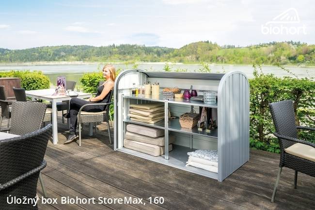Obrázek k výrobku 38550 - Biohort Úložný box StoreMax® 160, šedý křemen metalíza .