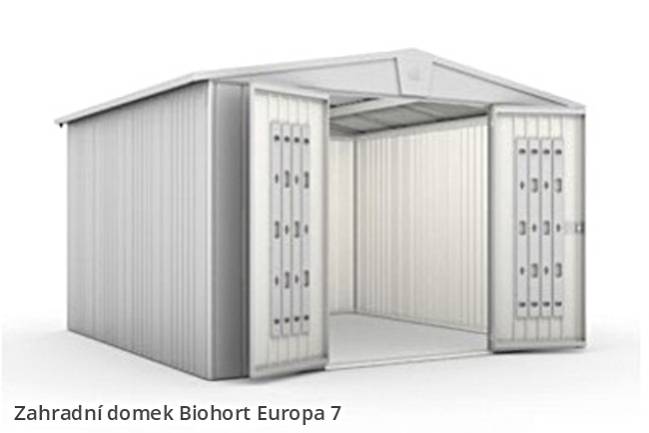 Obrázek k výrobku 38492 - Biohort Zahradní domek EUROPA 7, stříbrná metalíza .