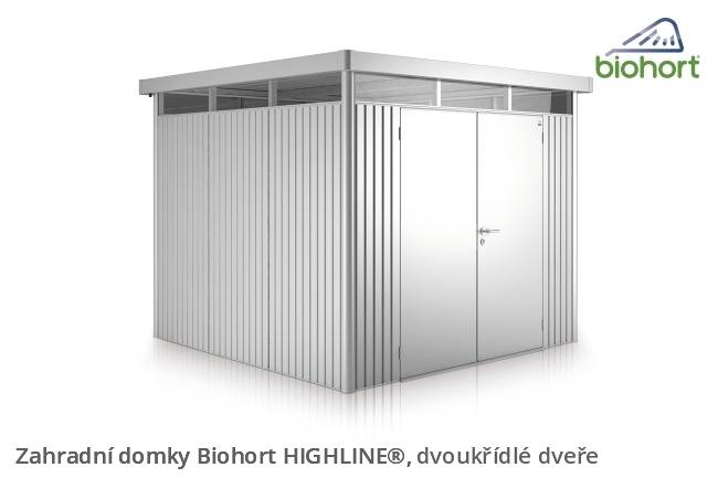 Obrázek k výrobku 38529 - Biohort Zahradní domek HIGHLINE® H4, stříbrná metalíza .