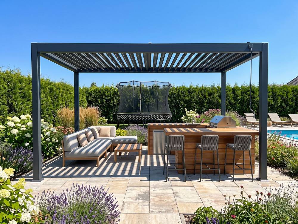 Obrázek k výrobku 95634 - bioklimatická pergola LANITPLAST ALUGARDEN 4x3 m LG5063
