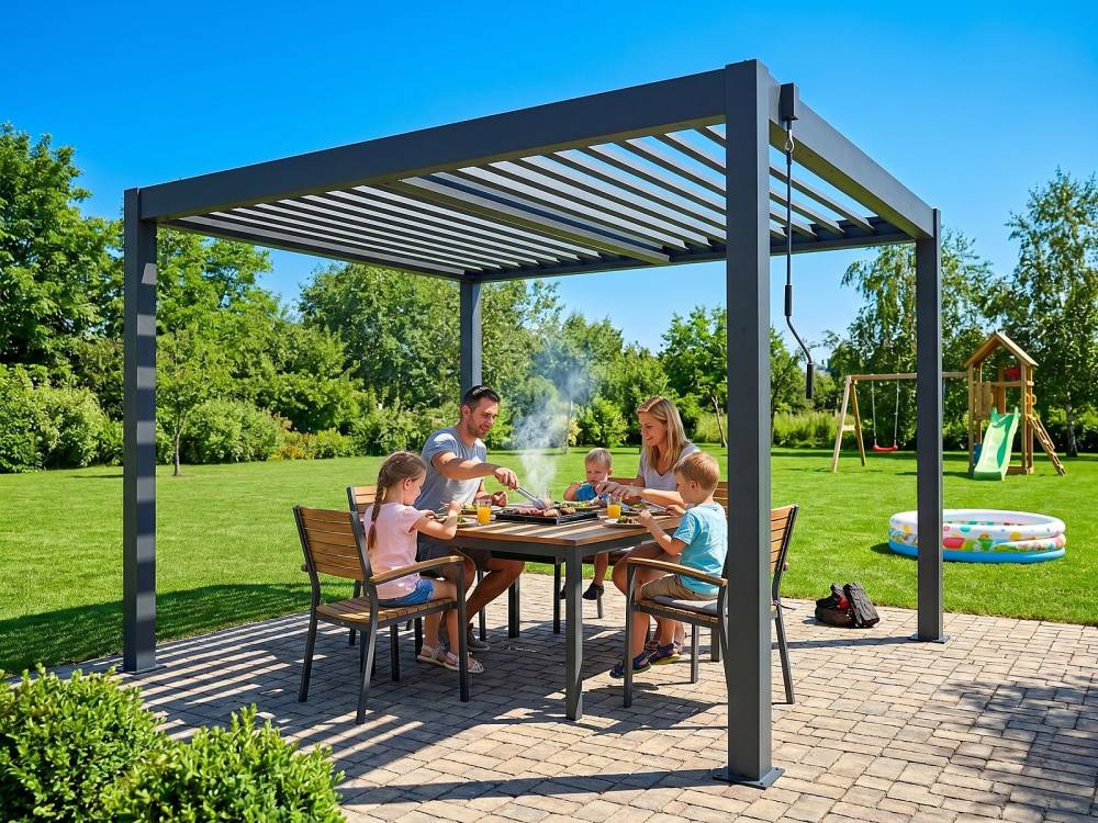 Obrázek k výrobku 92022 - bioklimatická pergola LANITPLAST BASIC 3x3 m LG4292