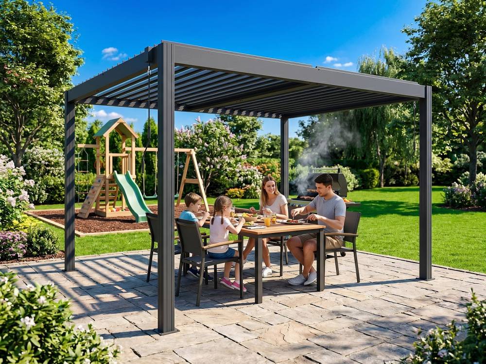 Obrázek k výrobku 92023 - bioklimatická pergola LANITPLAST BASIC 4x3 m LG4293