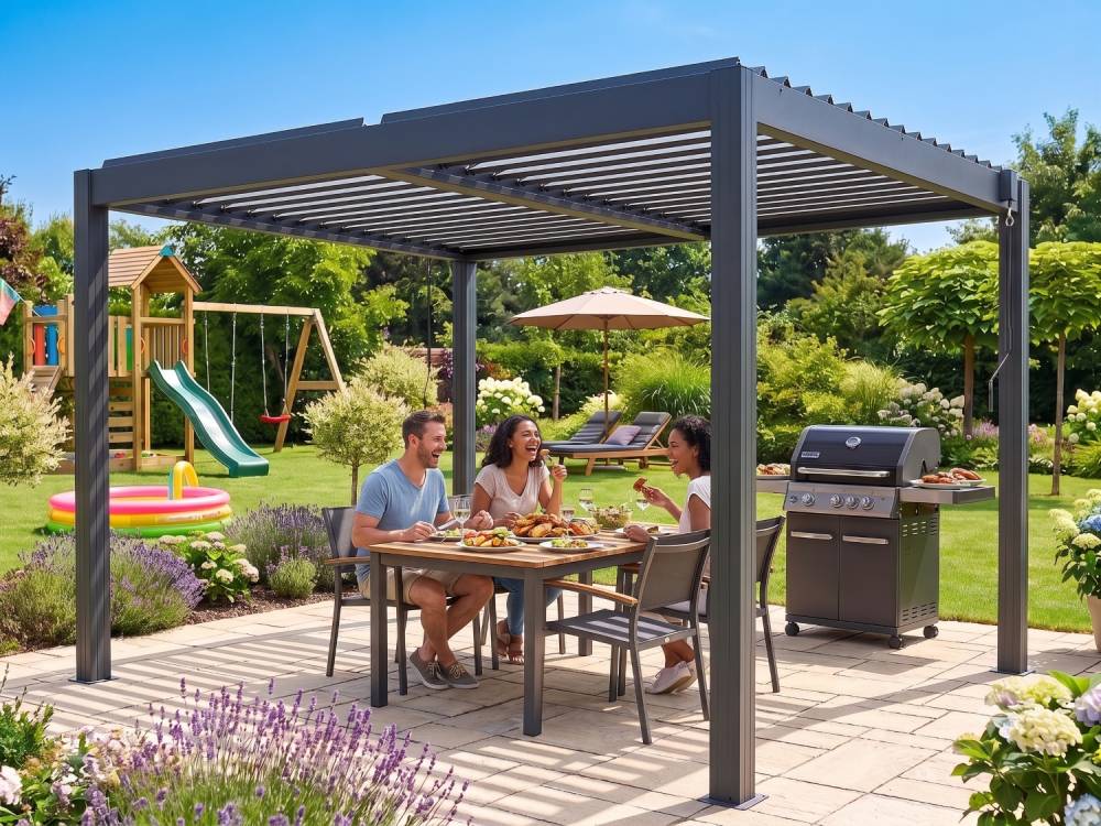 Obrázek k výrobku 92023 - bioklimatická pergola LANITPLAST BASIC 4x3 m LG4293