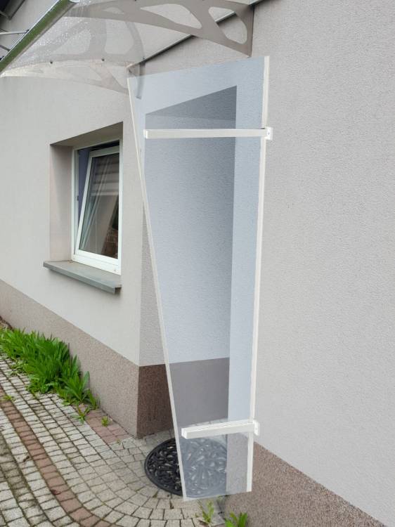 Obrázek k výrobku 21840 - boční stěna LANITPLAST UNI bílá / PLEXI