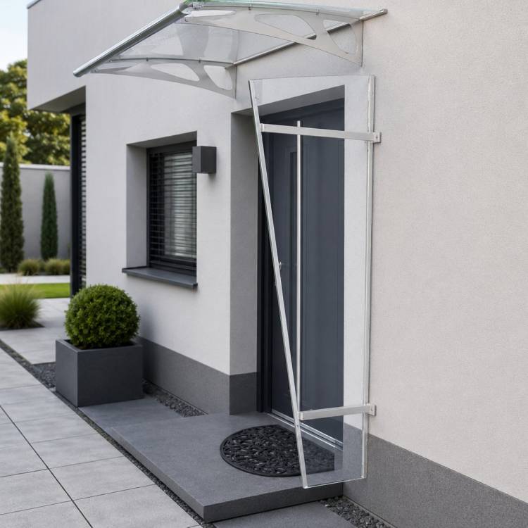 Obrázek k výrobku 42075 - boční stěna LANITPLAST UNI stříbrná / PLEXI