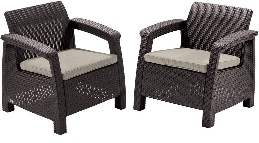 Obrázek k výrobku 34222 - CORFU DUO - hnědá + šedohnědé podušky .