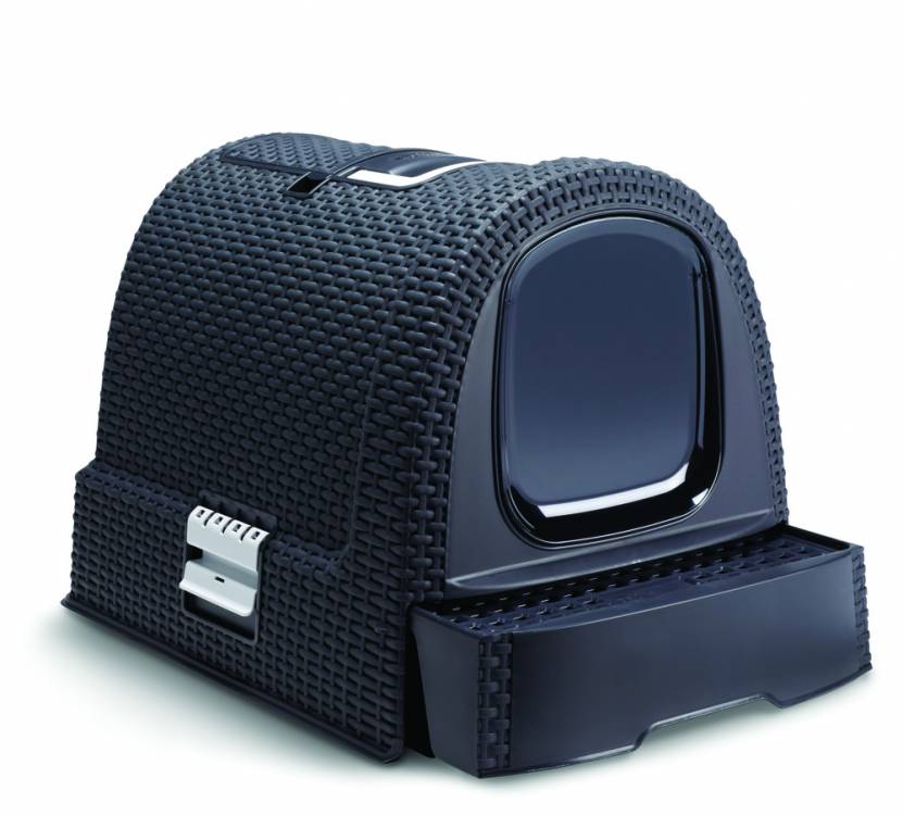 Obrázek k výrobku 76339 - CURVER RATTAN toaleta pro kočky / antracit