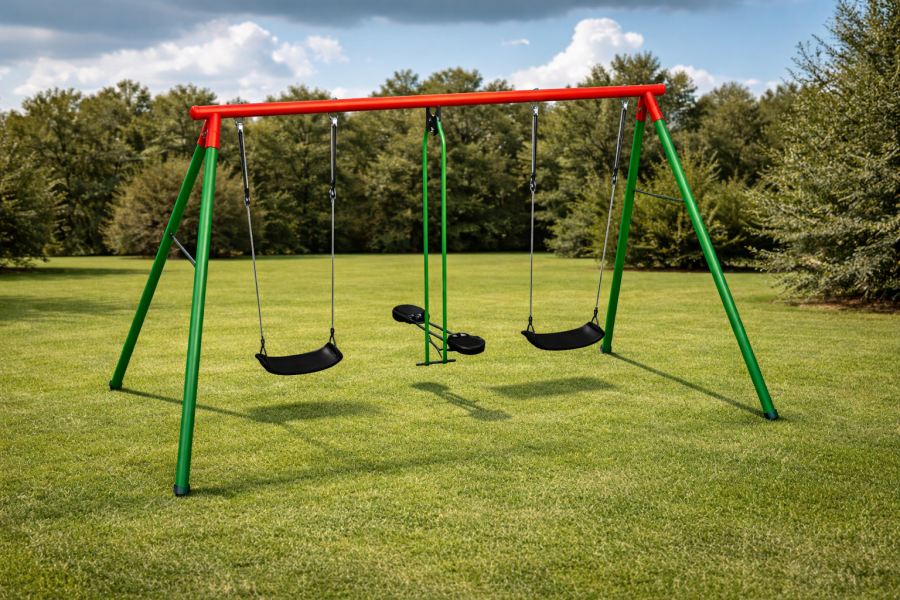 Obrázek k výrobku 51433 - Dětská zahradní houpačka kovová CanCan Classic ZELENÁ .