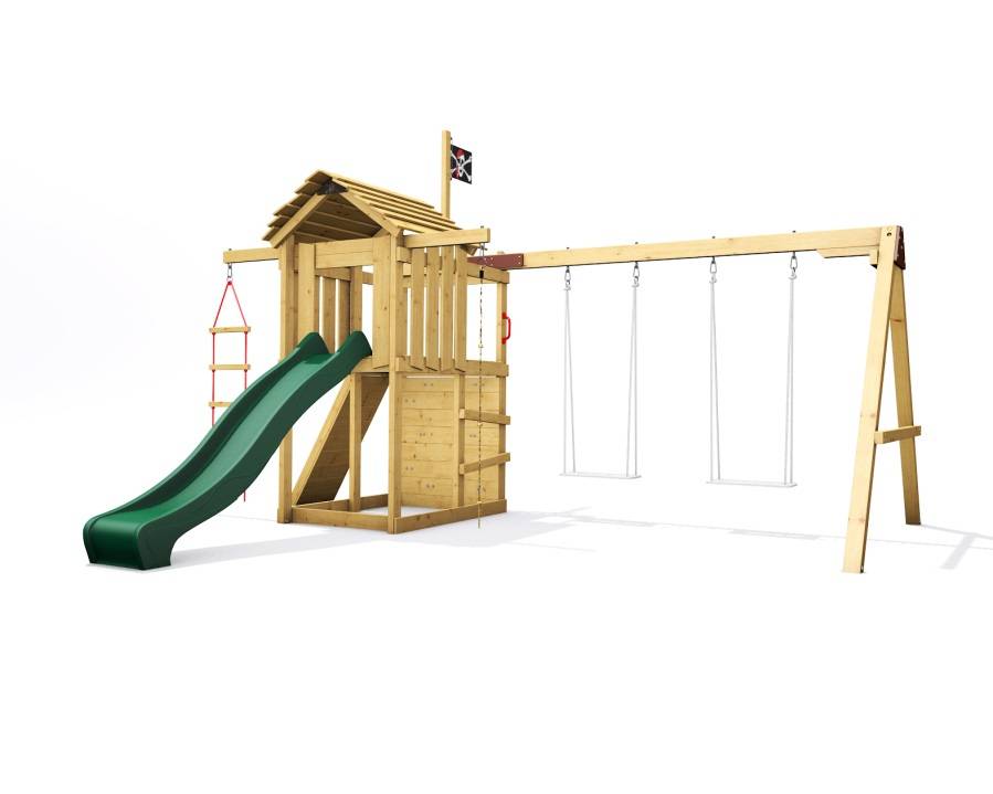 Obrázek k výrobku 80809 - Dětské hřiště Monkey´s Home Malý pirát JIM se zelenou skluzavkou 2024 ...