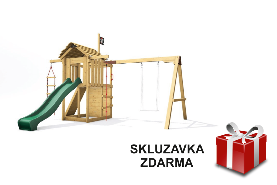 Obrázek k výrobku 82515 - Dětské hřiště Monkey´s Home Malý pirát SAM se zelenou skluzavkou