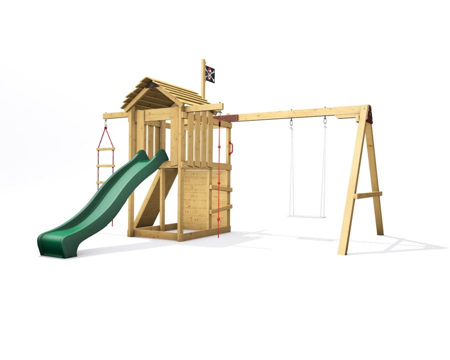 Obrázek k výrobku 82515 - Dětské hřiště Monkey´s Home Malý pirát SAM se zelenou skluzavkou Dětské hřiště Monkey´s Home Malý pirát SAM se zelenou skluzavkou