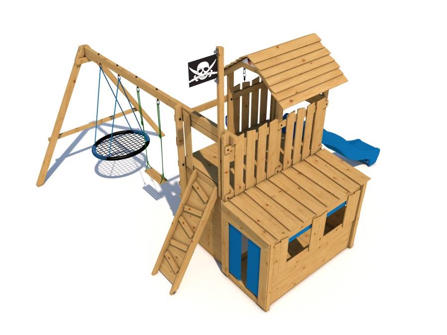 Obrázek k výrobku 90735 - Dětské hřiště Monkey´s Home Velký pirát JOLLY modrá Dětské hřiště Monkey´s Home Velký pirát JOLLY