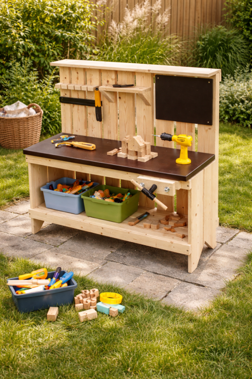 Obrázek k výrobku 49584 - Dětský dřevěný stolek ponk Martin .