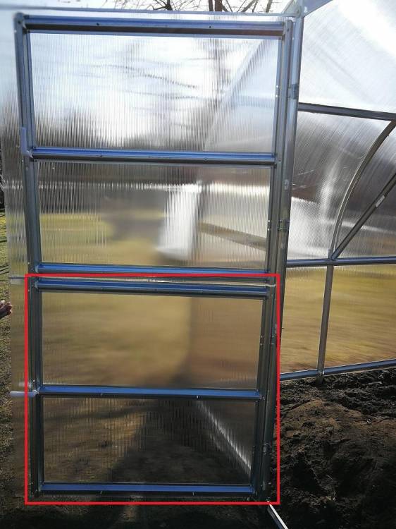 Obrázek k výrobku 79598 - dodatečné dveře pro obloukový skleník LANITPLAST TIBERUS LG3111