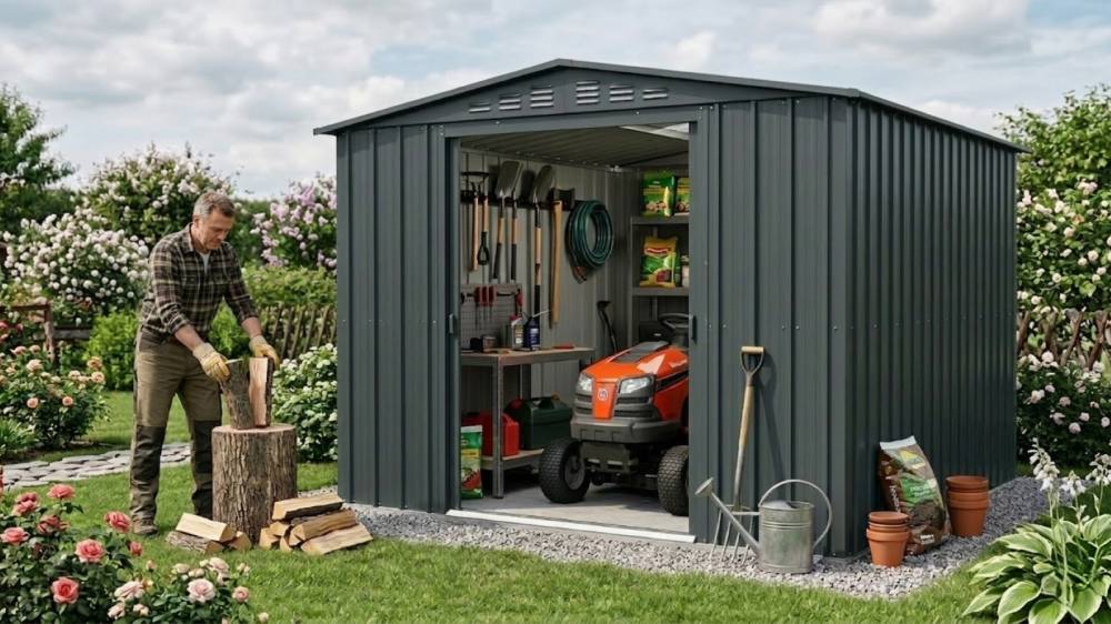 Obrázek k výrobku 71996 - domek GLOBEL 108 ANTRACIT se střešním oknem LG2070