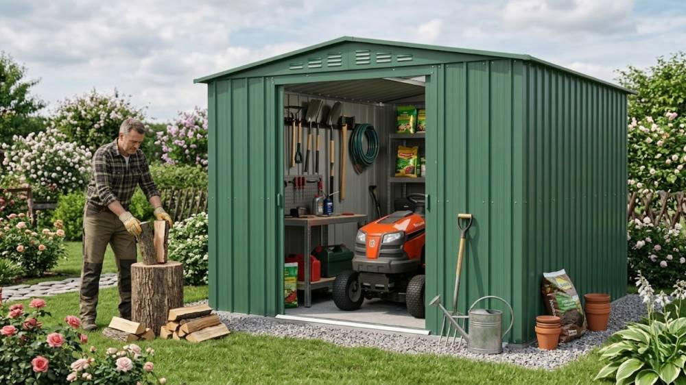 Obrázek k výrobku 71394 - domek GLOBEL 108 ZELENÝ se střešním oknem LG2501