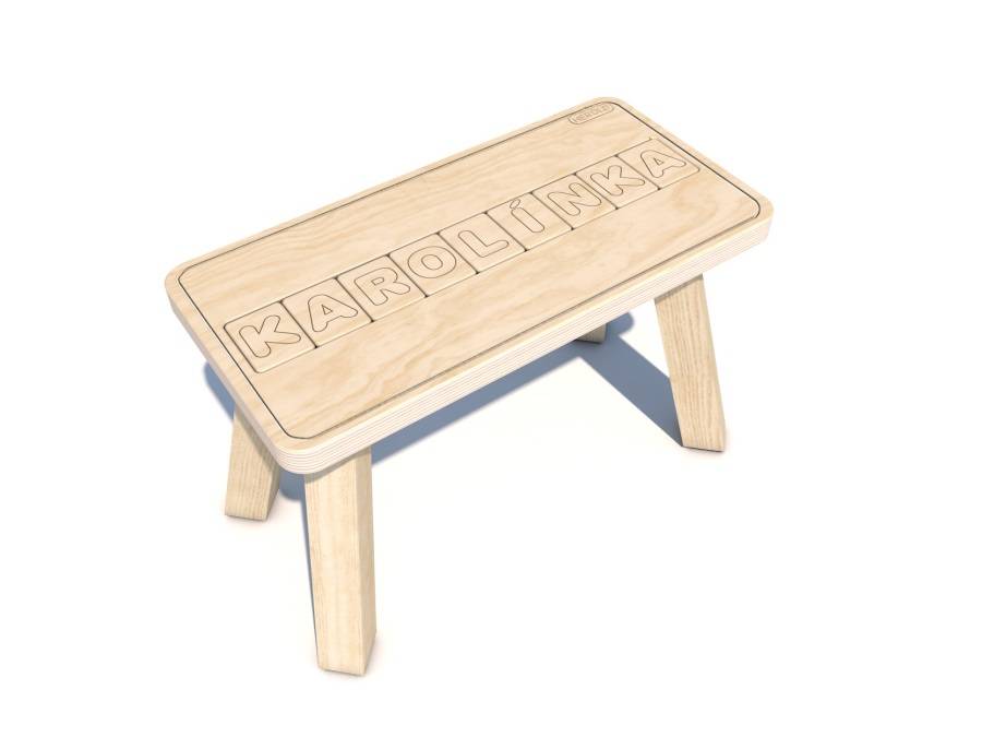 Obrázek k výrobku 72332 - Dřevěná dětská Stolička HEROLD se jménem .