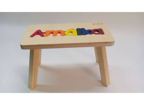 Obrázek k výrobku 31118 - Dřevěná stolička CUBS se JMÉNEM AMÁLKA  barevná .