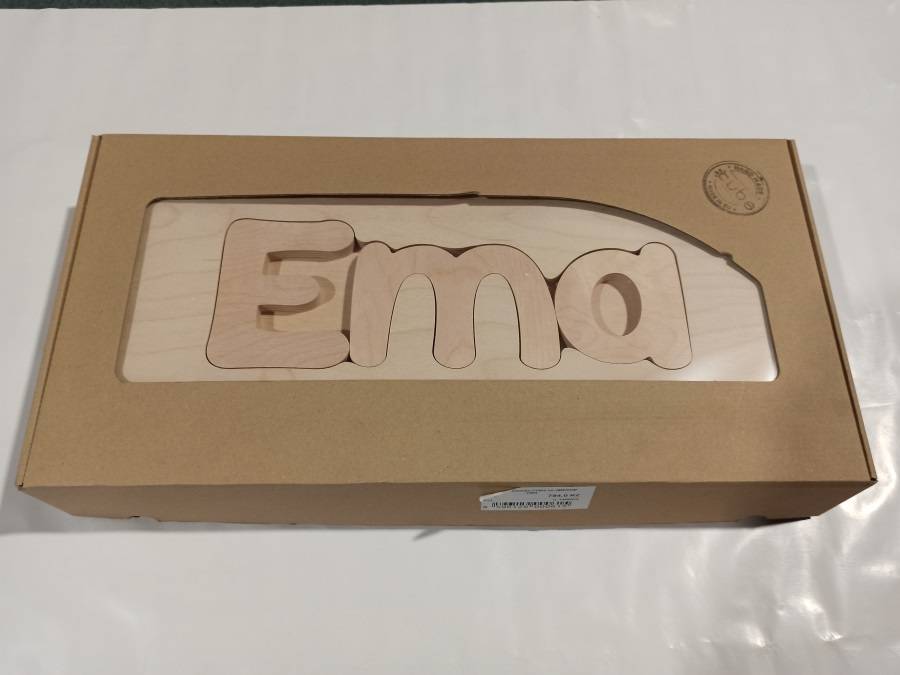 Obrázek k výrobku 49326 - Dřevěná stolička CUBS se JMÉNEM EMA  .