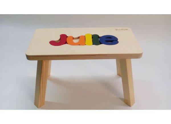 Obrázek k výrobku 31121 - Dřevěná stolička CUBS se JMÉNEM JULIE  barevná .