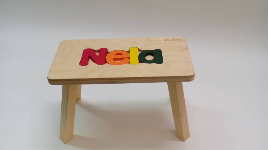 Obrázek k výrobku 31101 - Dřevěná stolička CUBS se JMÉNEM NELA barevná .