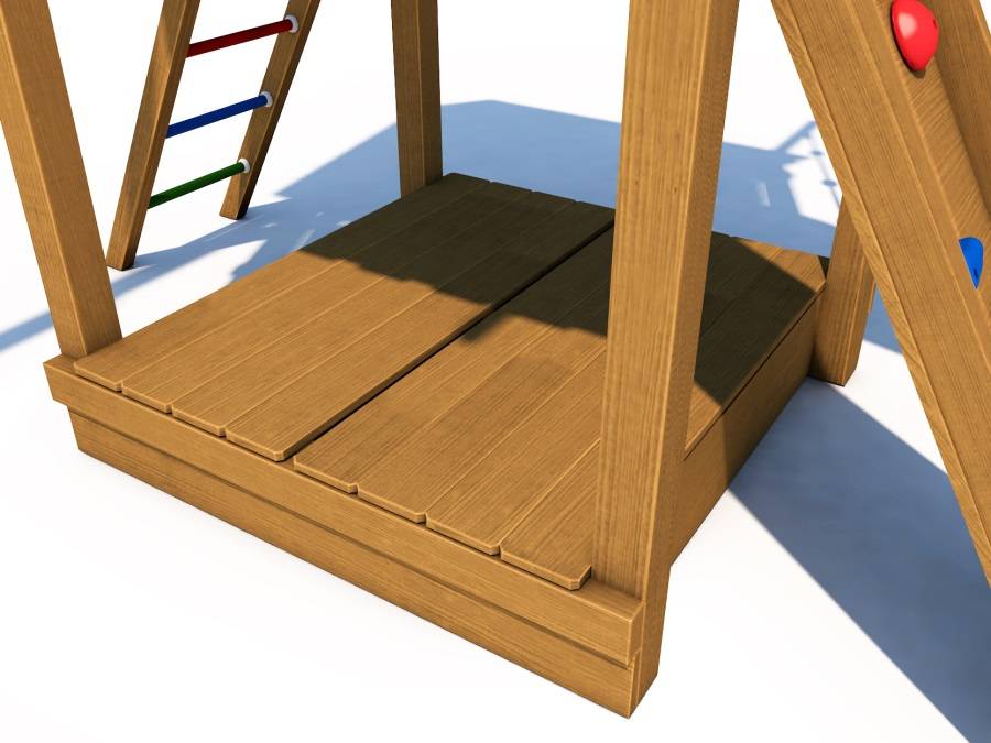 Obrázek k výrobku 49633 - DŘEVĚNÉ VÍKO na pískoviště pro hřiště Variant .