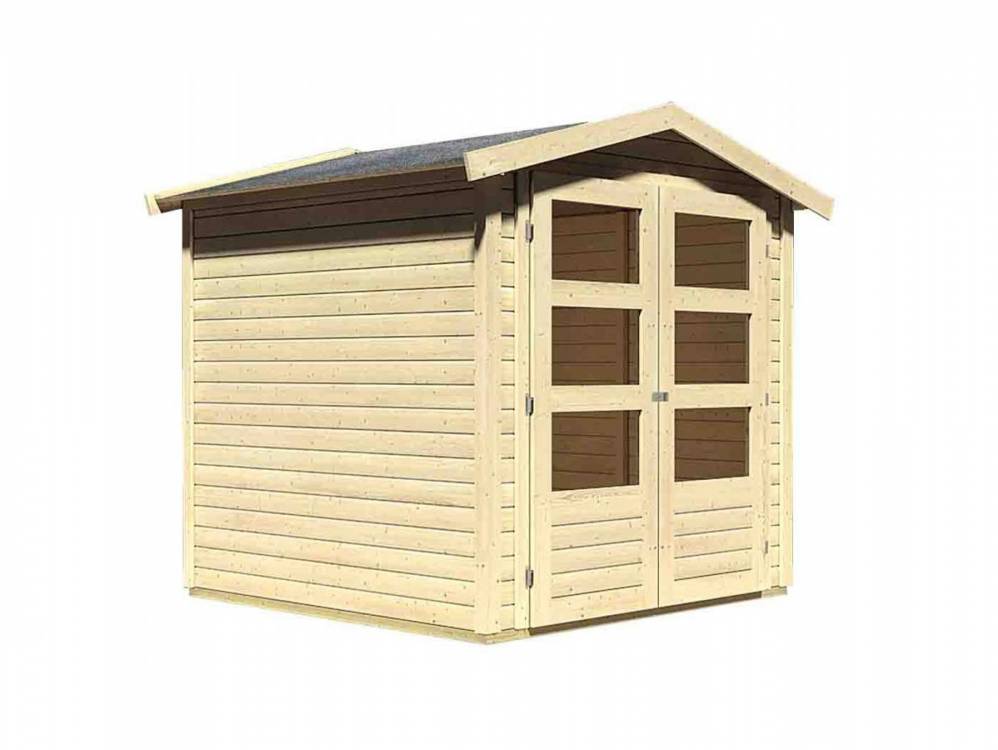 Obrázek k výrobku 21961 - dřevěný domek KARIBU AMBERG 2 (82971) natur