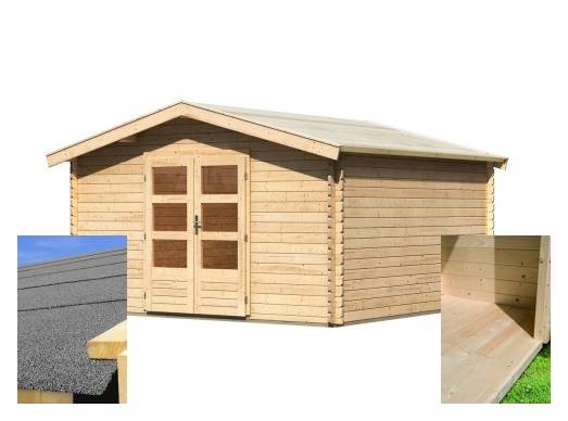 Obrázek k výrobku 62116 - dřevěný domek KARIBU BAYREUTH 6 (14527) SET