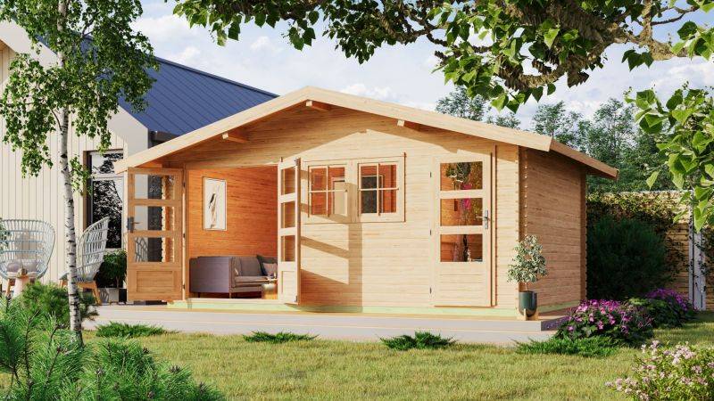 Obrázek k výrobku 53631 - dřevěný domek KARIBU LAGOR 2 (44984) natur