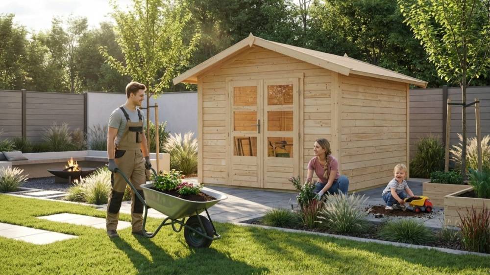 Obrázek k výrobku 53624 - dřevěný domek KARIBU TALKAU 6 (83338) natur