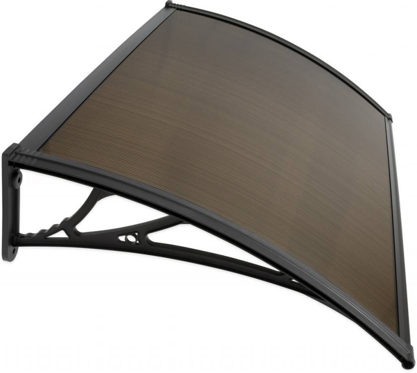 Obrázek k výrobku 91629 - Dveřní vchodová stříška 120x80cm NEDĚLENÁ hnědá