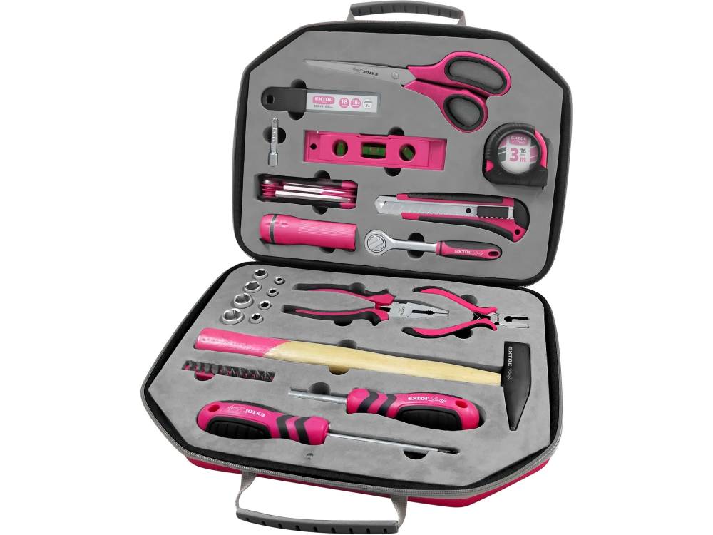 Obrázek k výrobku 68879 - EXTOL LADY sada nářadí 47ks, 1/4", CrV