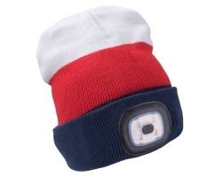 Obrázek k výrobku 72760 - EXTOL LIGHT čepice s čelovkou 4x45lm, USB nabíjení, bílá/červená/modrá