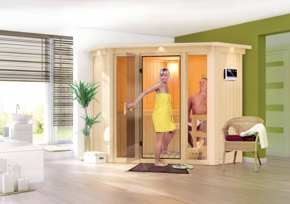 Obrázek k výrobku 54155 - Finská sauna KARIBU FLORA 1 (57003)