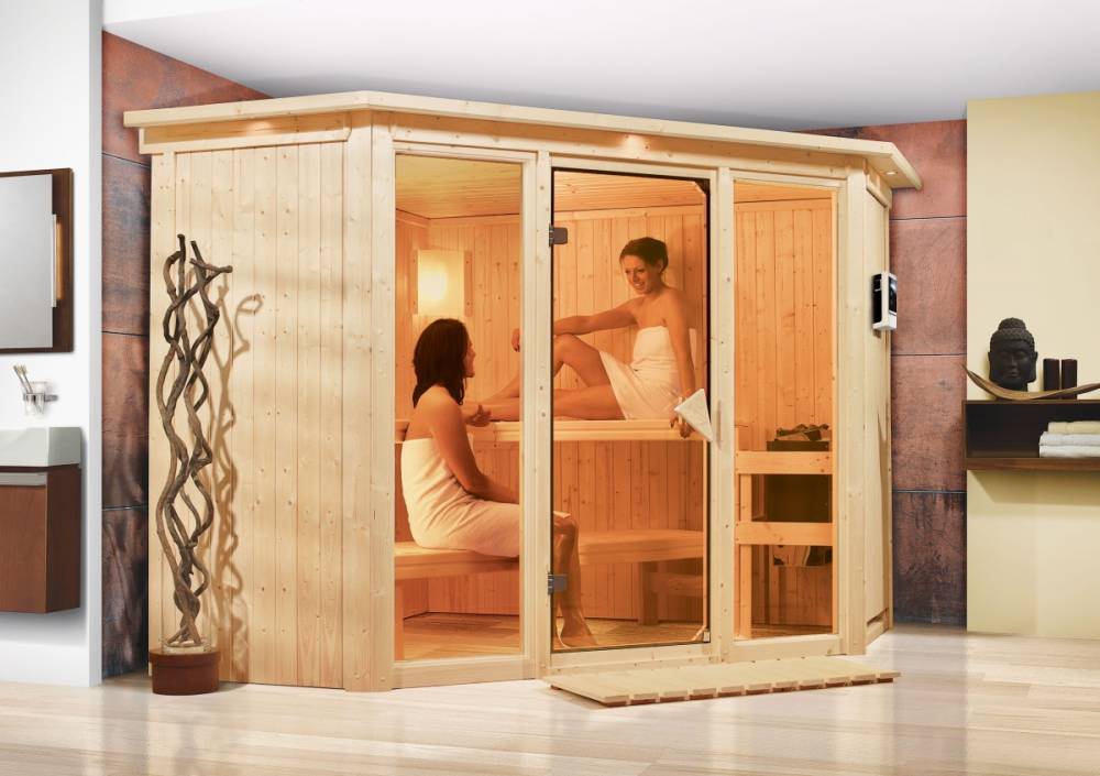 Obrázek k výrobku 54188 - Finská sauna KARIBU FLORA 2 (52953)