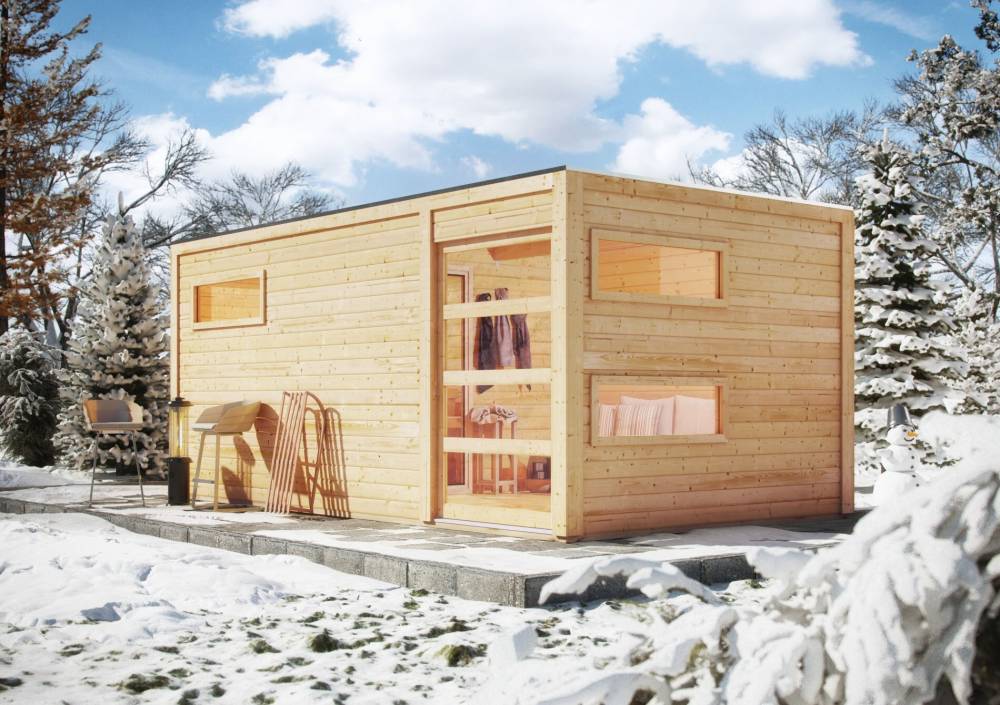 Obrázek k výrobku 54483 - finská sauna KARIBU HYGGE (86314) s předsíní