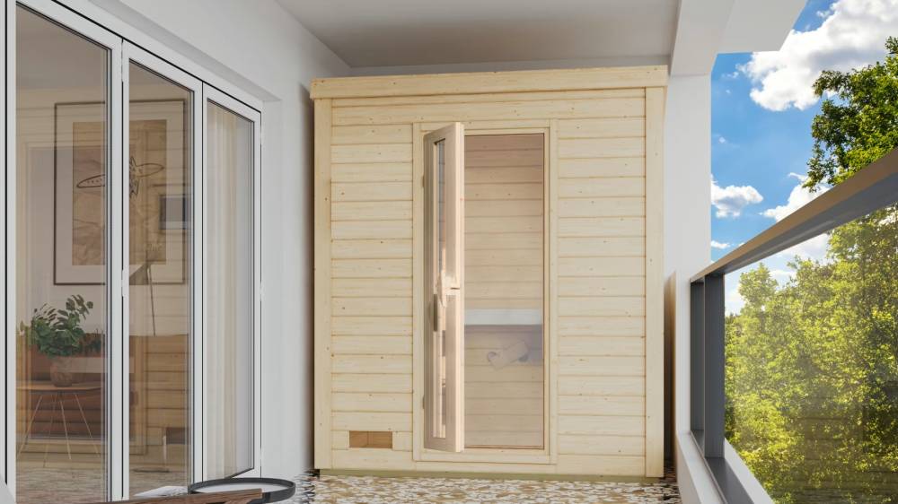 Obrázek k výrobku 93069 - finská sauna KARIBU HYTTI 0 (355) natur LG4501