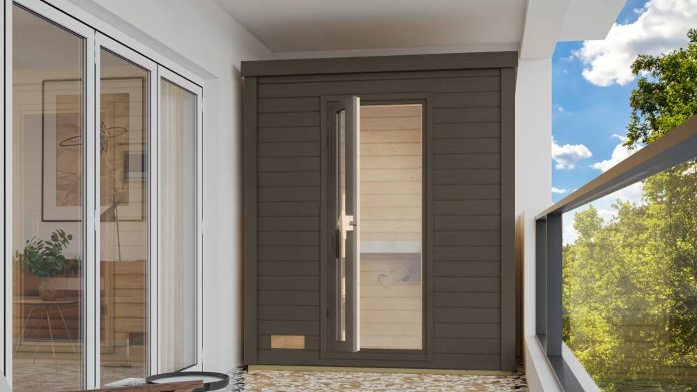 Obrázek k výrobku 93070 - finská sauna KARIBU HYTTI 0 (356) terragrau LG4502