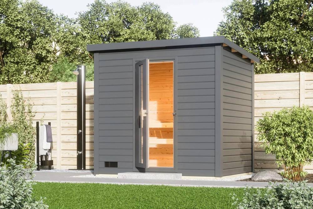 Obrázek k výrobku 88437 - finská sauna KARIBU HYTTI 3 (97711) terragrau LG4147