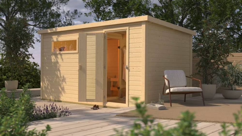 Obrázek k výrobku 93072 - finská sauna KARIBU HYTTI 6 (123) natur LG4504