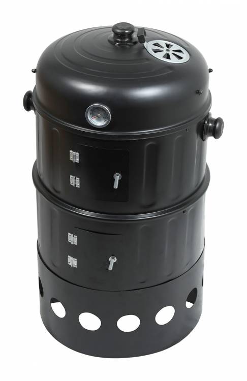 Obrázek k výrobku 76862 - Gril - udírna na dřevěné uhlí PISA 3in1 40cm