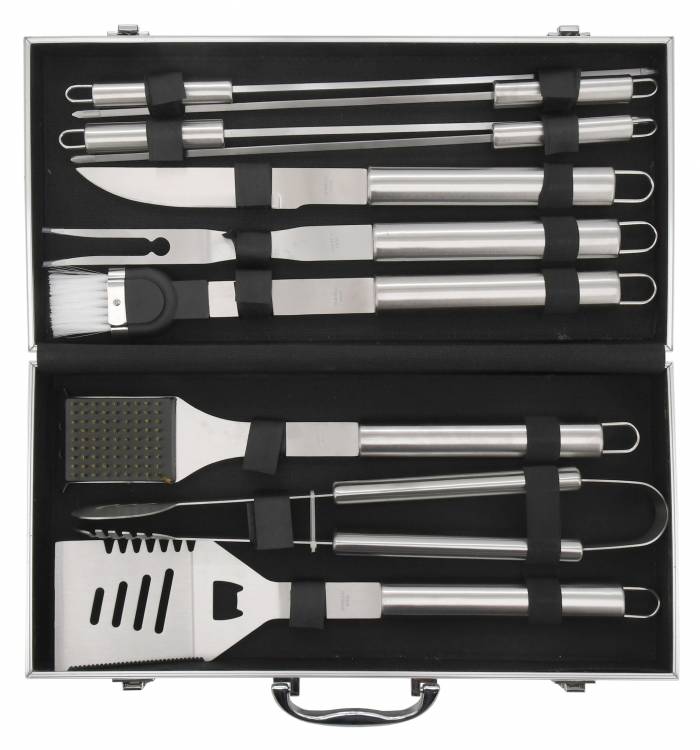 Obrázek k výrobku 76860 - Grilovací nářadí sada 11 ks ALU kufřík